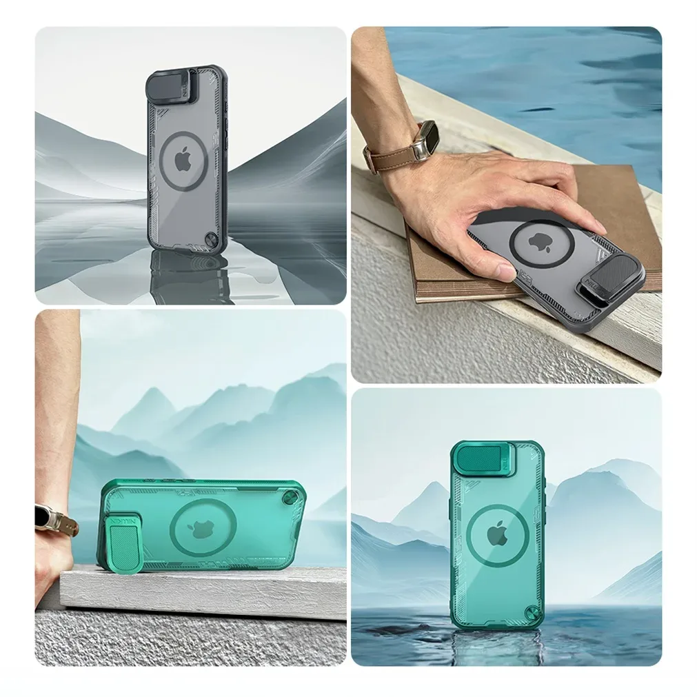 For iPhone 16e Magsafe Case NILLKIN Iceblade Prop Transparent Eco-friendly Magnetic Wireless Charging Back Cover For iPhone16e