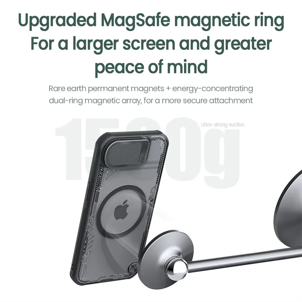 For iPhone 16e Magsafe Case NILLKIN Iceblade Prop Transparent Eco-friendly Magnetic Wireless Charging Back Cover For iPhone16e
