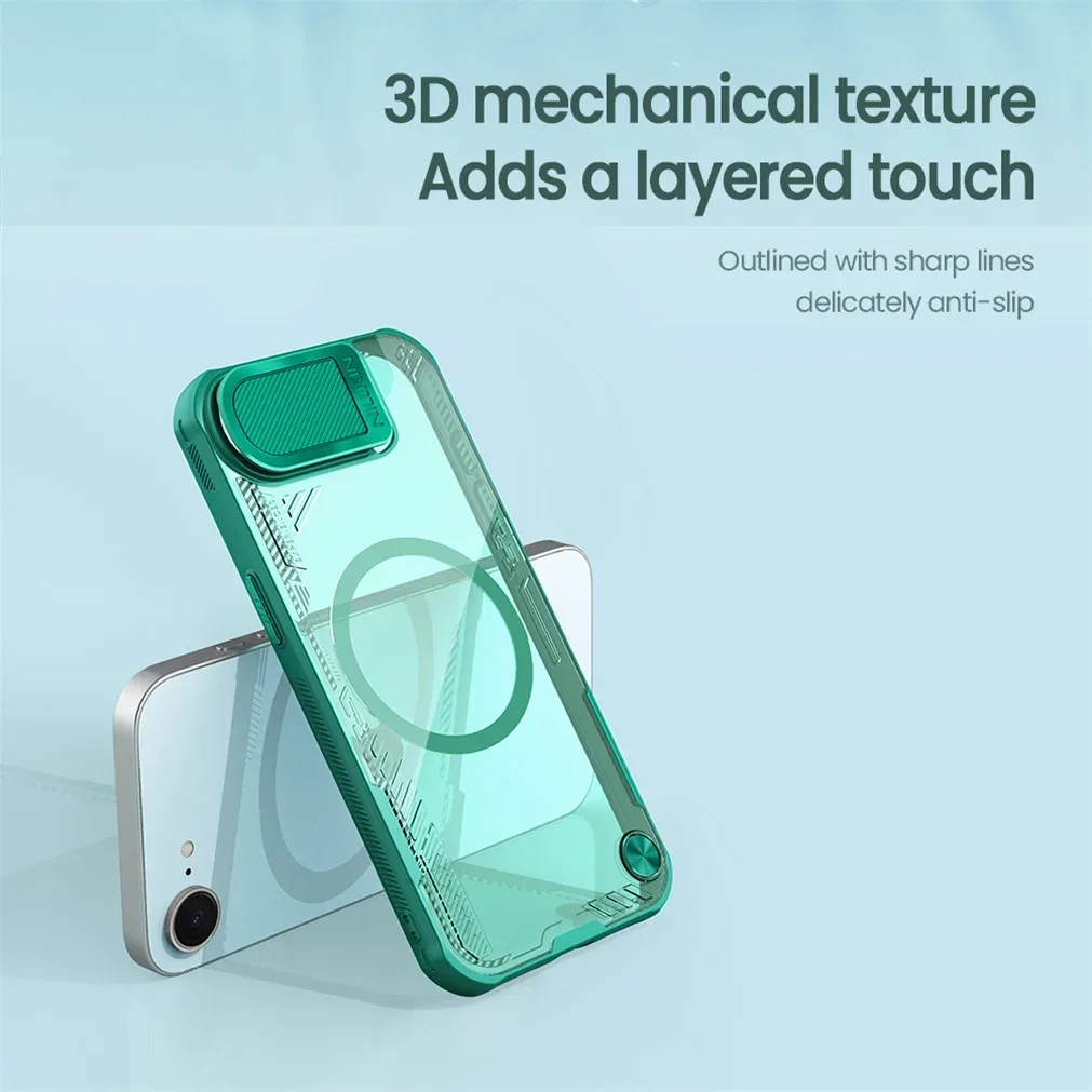 For iPhone 16e Magsafe Case NILLKIN Iceblade Prop Transparent Eco-friendly Magnetic Wireless Charging Back Cover For iPhone16e