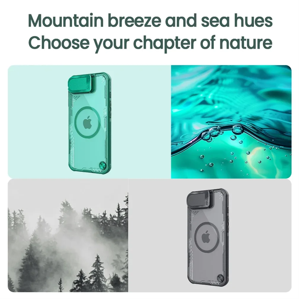 For iPhone 16e Magsafe Case NILLKIN Iceblade Prop Transparent Eco-friendly Magnetic Wireless Charging Back Cover For iPhone16e