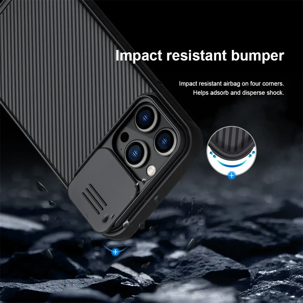 For iPhone 14 Pro Max Case NILLKIN CamShield Pro Slide Camera Cover Lens Protection For iPhone14 Case For iPhone 14 Pro /14 Plus