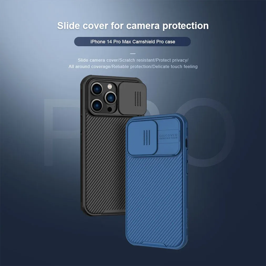 For iPhone 14 Pro Max Case NILLKIN CamShield Pro Slide Camera Cover Lens Protection For iPhone14 Case For iPhone 14 Pro /14 Plus