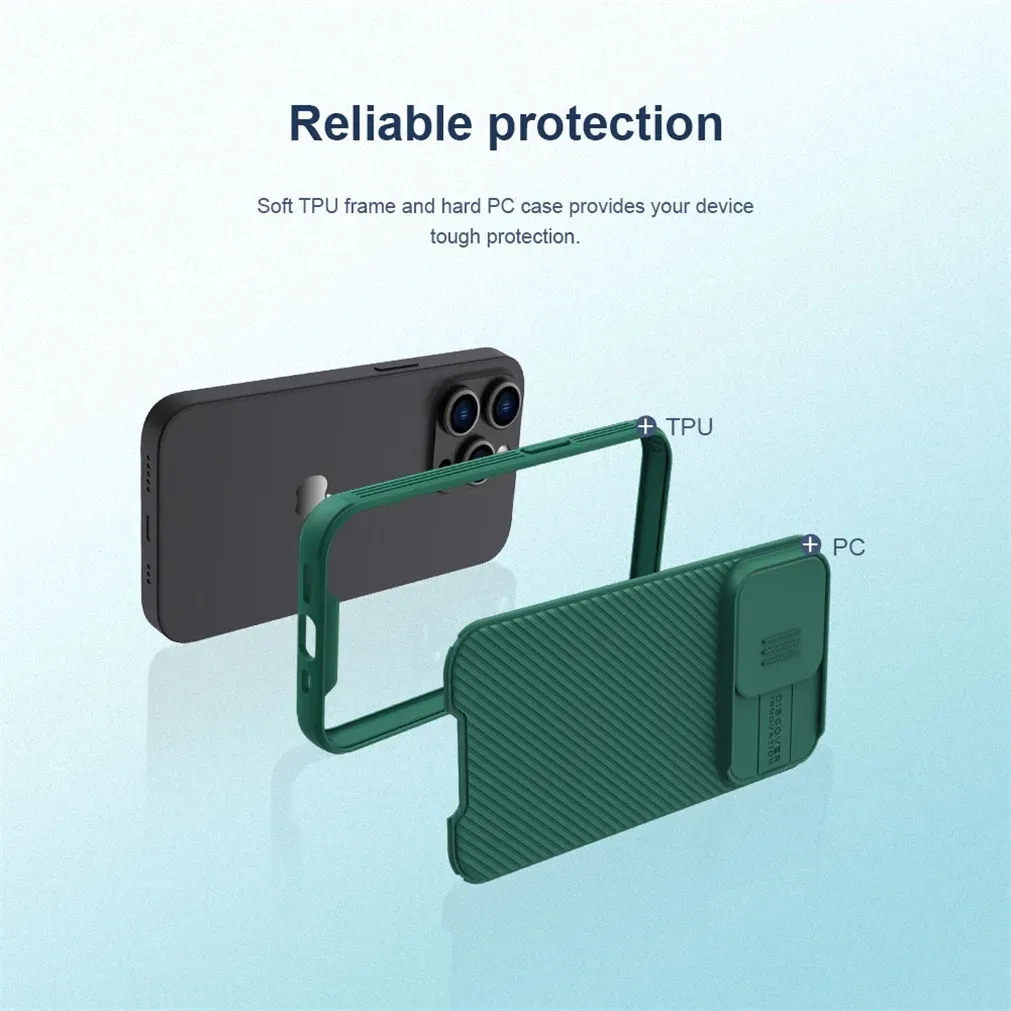 For iPhone 14 Pro Max Case NILLKIN CamShield Pro Slide Camera Cover Lens Protection For iPhone14 Case For iPhone 14 Pro /14 Plus