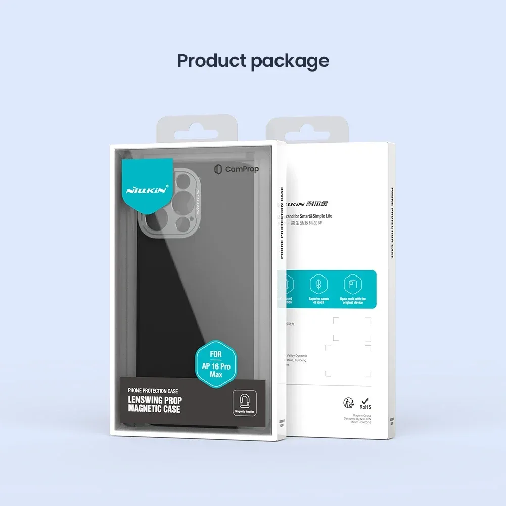 Nillkin For iPhone 16 Pro Max Magsafe Case Classic Liquid Silicone With Camera Protection Stand Magnetic Cover For iPhone 16 Pro
