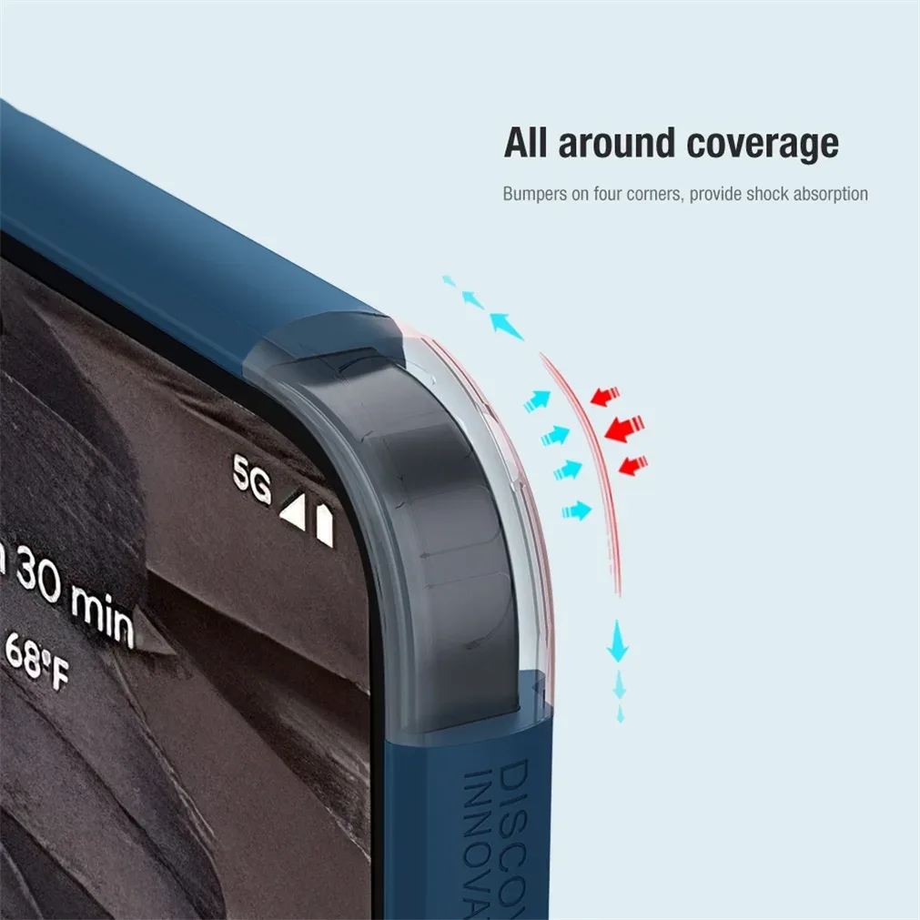 Nillkin For Google Pixel 8 Pro Case Super Frosted Shield Pro TPU Frame Hard PC Shell Luxuly Shockproof Back Cover For Pixel8