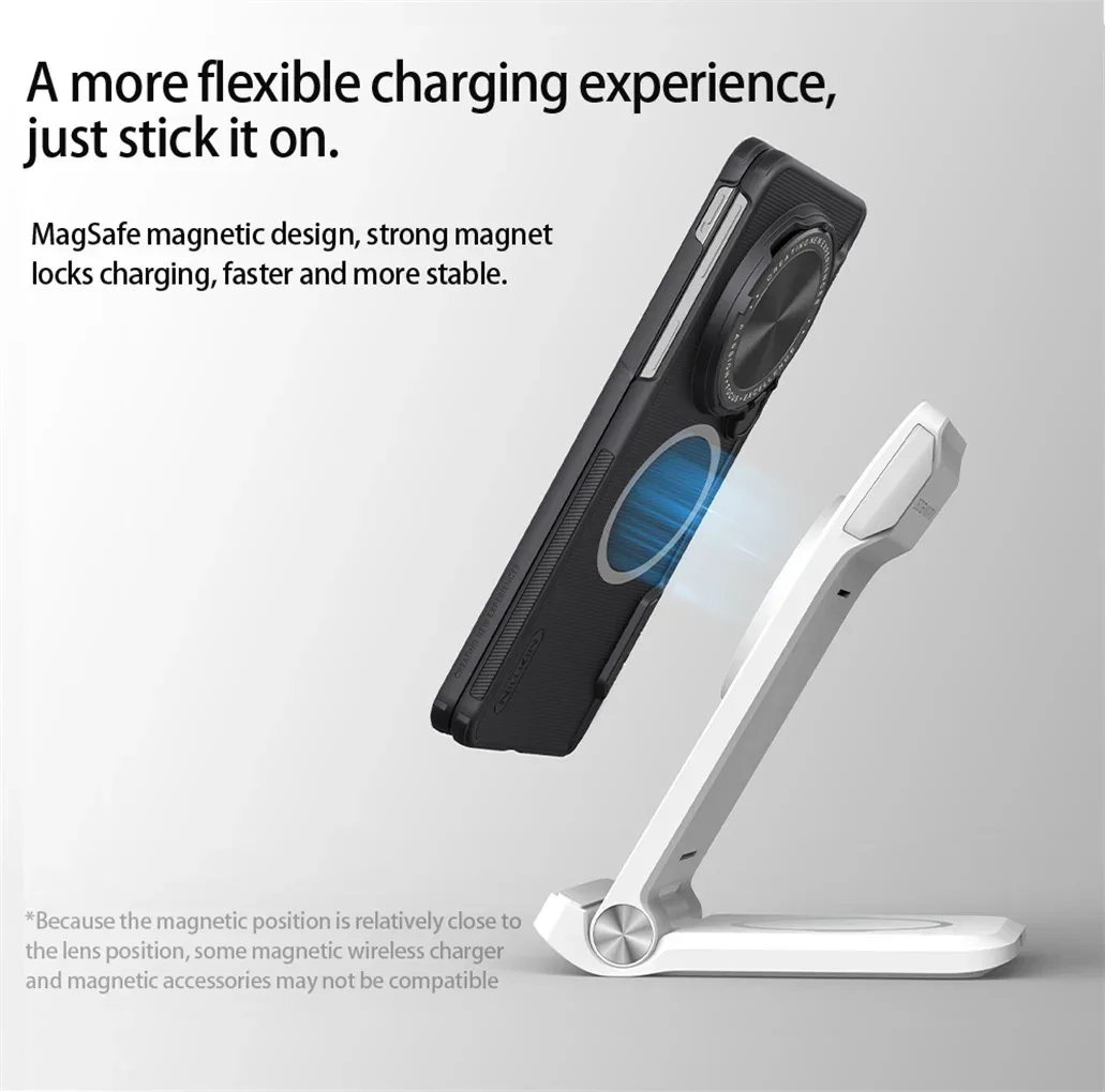 For OPPO Find N5 MagSafe Case NILLKIN Frosted Shield Prop Magnetic Case Camera Cover Holder Folding Cover For OPPO Find N5