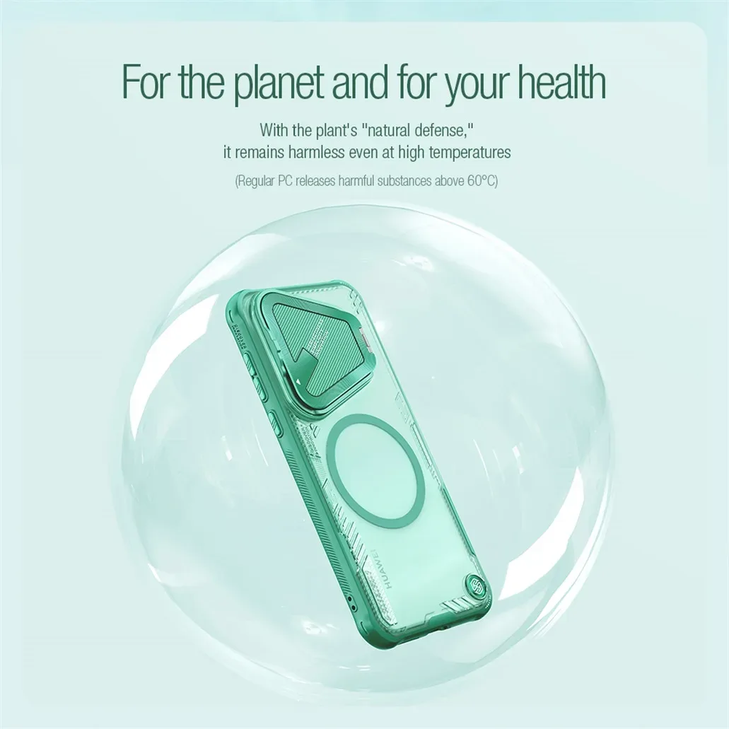 MagSafe Case For Huawei Pura 70 Pro / Pura70 Pro+ Plus NILLKIN Iceblade Prop Clear Magnetic Case Flip-style Holder Camera Cover