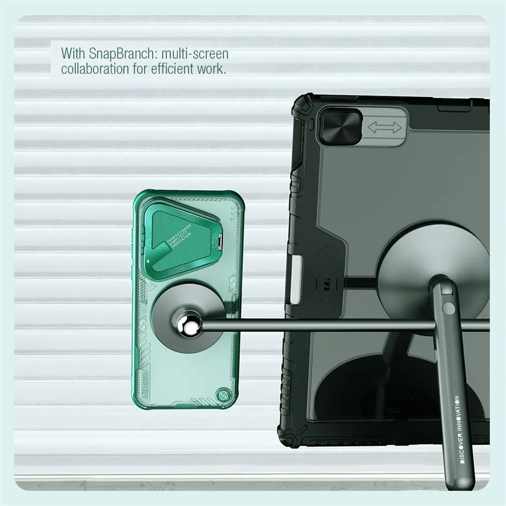 MagSafe Case For Huawei Pura 70 Pro / Pura70 Pro+ Plus NILLKIN Iceblade Prop Clear Magnetic Case Flip-style Holder Camera Cover