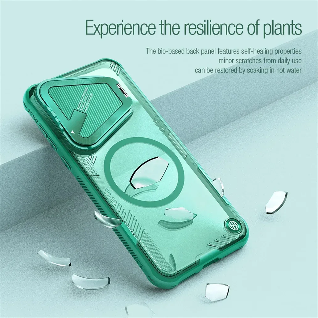 MagSafe Case For Huawei Pura 70 Pro / Pura70 Pro+ Plus NILLKIN Iceblade Prop Clear Magnetic Case Flip-style Holder Camera Cover