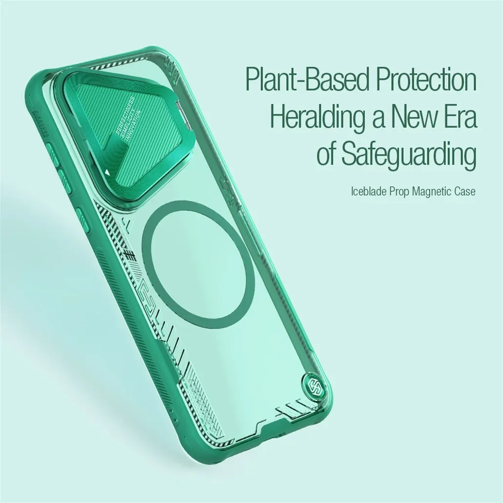 MagSafe Case For Huawei Pura 70 Pro / Pura70 Pro+ Plus NILLKIN Iceblade Prop Clear Magnetic Case Flip-style Holder Camera Cover