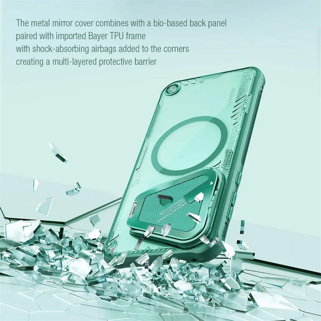 MagSafe Case For Huawei Pura 70 Pro / Pura70 Pro+ Plus NILLKIN Iceblade Prop Clear Magnetic Case Flip-style Holder Camera Cover