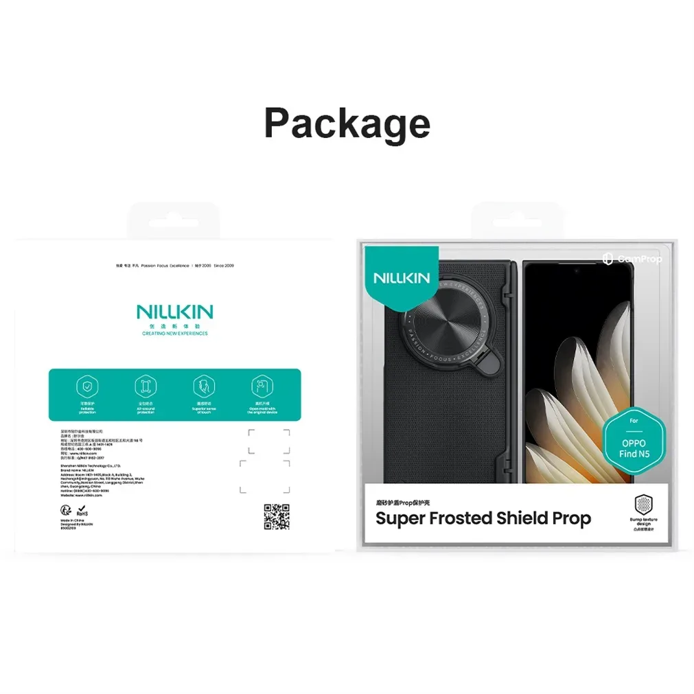 For OPPO Find N5 Case NILLKIN Frosted Shield Prop Camera Cover Flip-style Lens Holder 180°Folding Cover For OPPO Find N5