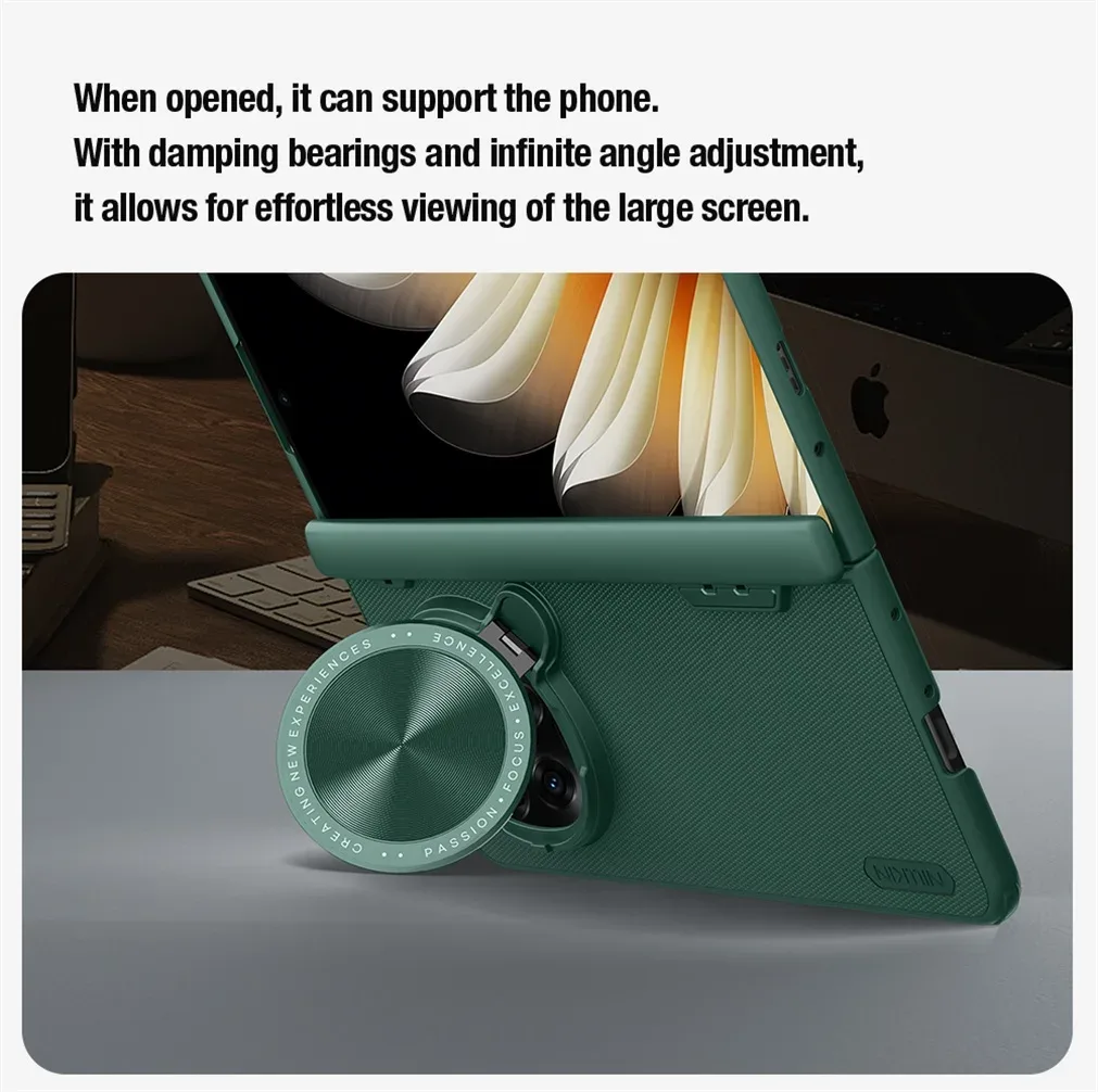 For OPPO Find N5 Case NILLKIN Frosted Shield Prop Camera Cover Flip-style Lens Holder 180°Folding Cover For OPPO Find N5