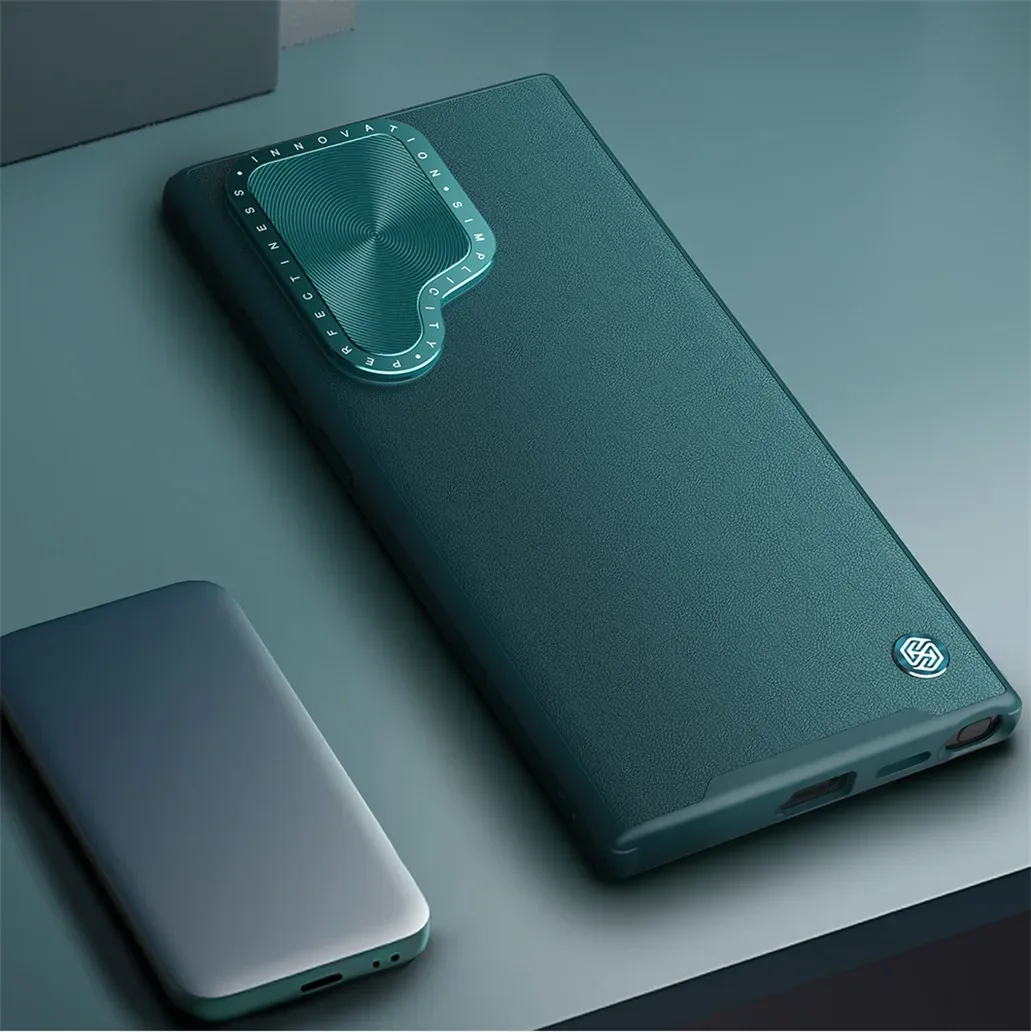 For Samsung Galaxy S24 Ultra MagSafe Case NILLKIN CamShield Prop Leather Magnetic Case Camera Stand Cover For Samsung S24Ultra