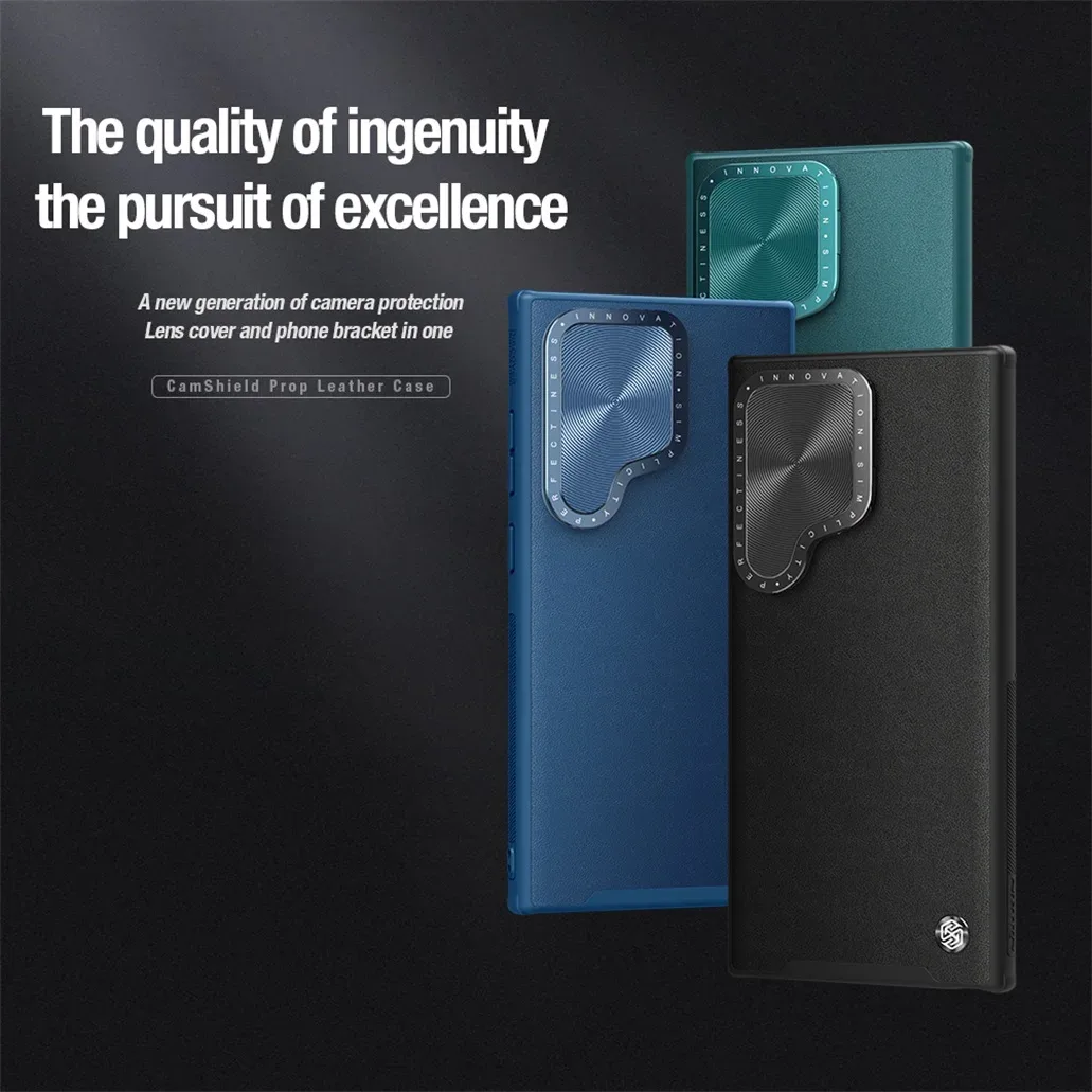 For Samsung Galaxy S24 Ultra MagSafe Case NILLKIN CamShield Prop Leather Magnetic Case Camera Stand Cover For Samsung S24Ultra