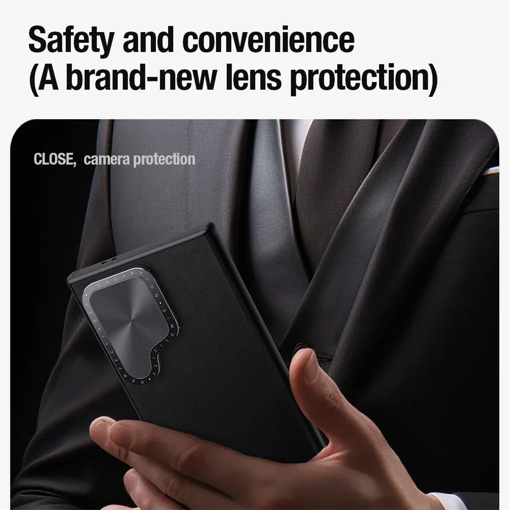 For Samsung Galaxy S24 Ultra MagSafe Case NILLKIN CamShield Prop Leather Magnetic Case Camera Stand Cover For Samsung S24Ultra
