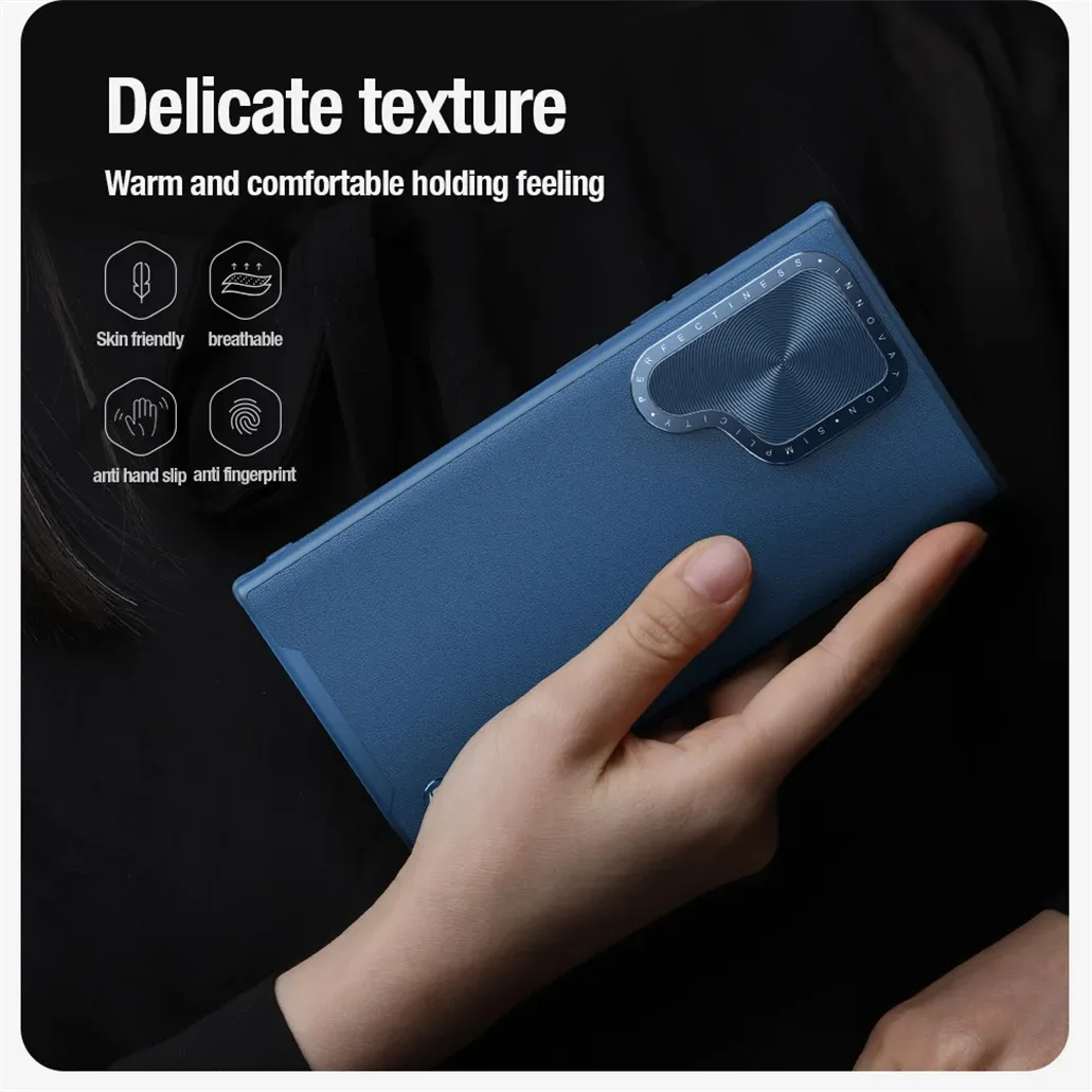 For Samsung Galaxy S24 Ultra MagSafe Case NILLKIN CamShield Prop Leather Magnetic Case Camera Stand Cover For Samsung S24Ultra