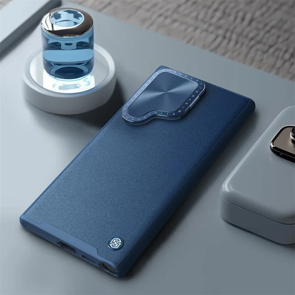 For Samsung Galaxy S24 Ultra MagSafe Case NILLKIN CamShield Prop Leather Magnetic Case Camera Stand Cover For Samsung S24Ultra