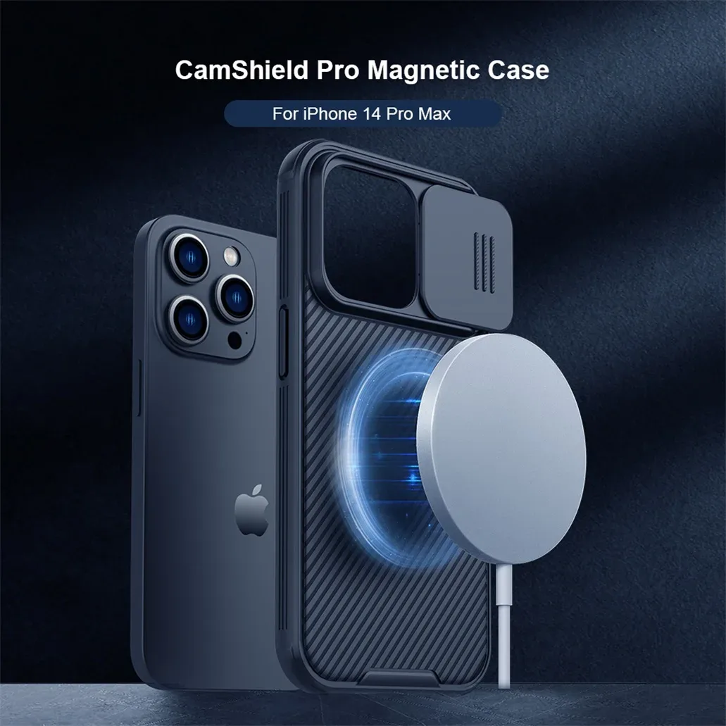 For iPhone 14 Pro Max Magnetic Case NILLKIN CamShield Pro For iPhone14 For MagSafe Slide Camera Cover For iPhone 14 Pro /14 Plus