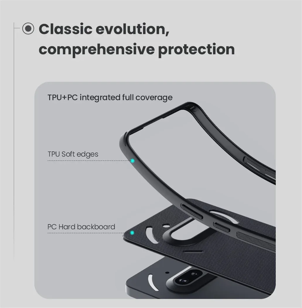 For Nothing Phone 3a Pro Case Nillkin Frosted Shield Pro Soft Edges Hard Shell Shockproof Ultra-thin Cover For Nothing Phone 3a