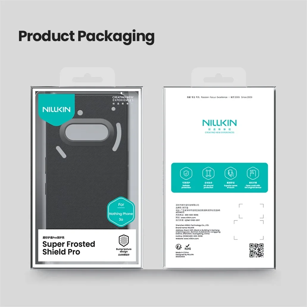 For Nothing Phone 3a Pro Case Nillkin Frosted Shield Pro Soft Edges Hard Shell Shockproof Ultra-thin Cover For Nothing Phone 3a