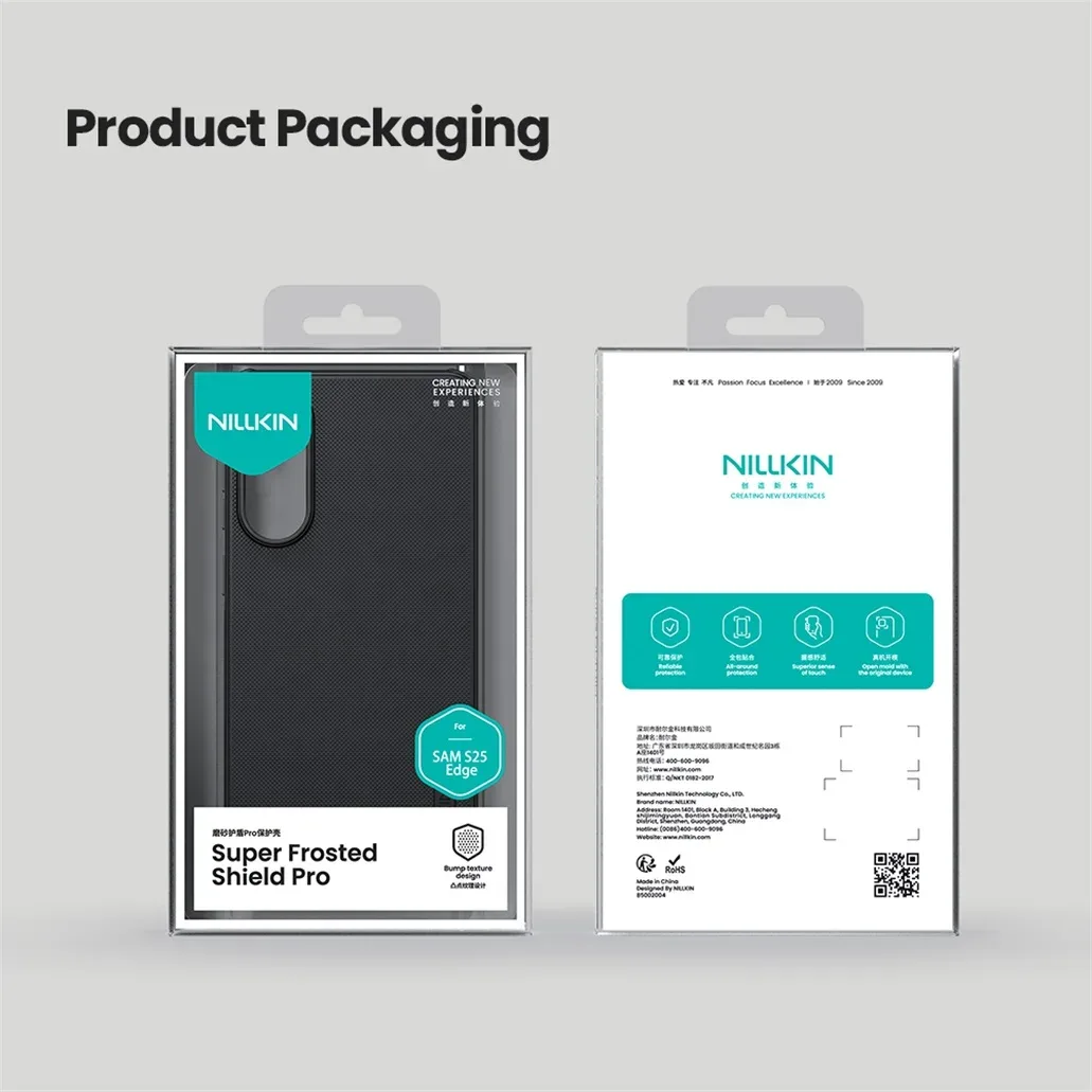 For Samsung Galaxy S25 Edge Case Nillkin Frosted Shield Pro Soft Edges Hard Shell Shockproof Ultra-thin Cover For SAM S25 Edge