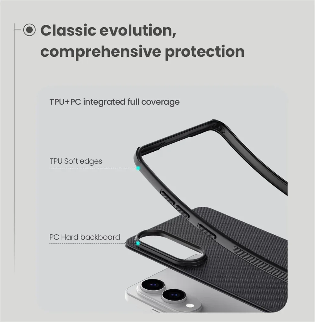 For Samsung Galaxy S25 Edge Case Nillkin Frosted Shield Pro Soft Edges Hard Shell Shockproof Ultra-thin Cover For SAM S25 Edge