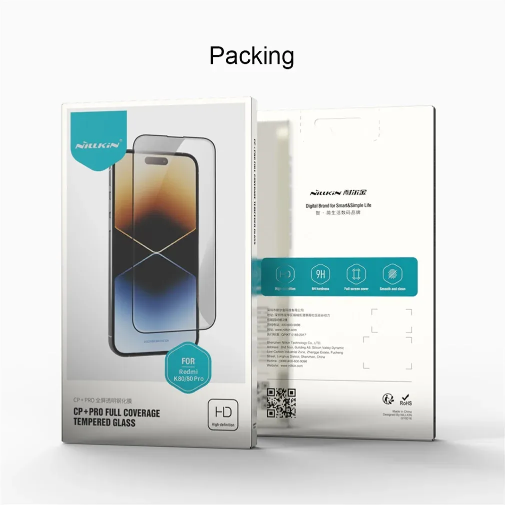 Nillkin For Xiaomi Poco F7 Pro / F7 Ultra Tempered Glass CP+PRO Anti-Explosion 2.5D Full Screen Protector For Redmi K80/K80 Pro