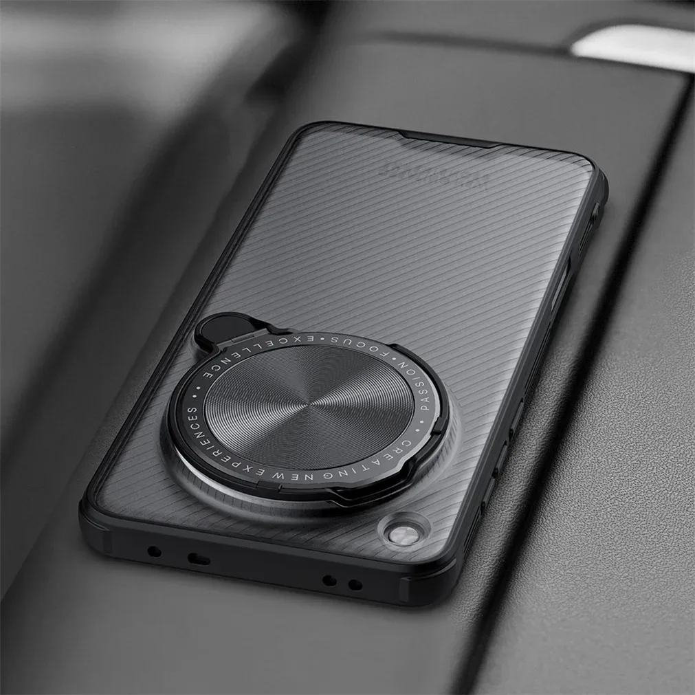 For OPPO Find X8 Ultra Transparent Case NILLKIN CamShield Prop With Phone Holder Hinged Camera Protective Cover For Find X8Ultra