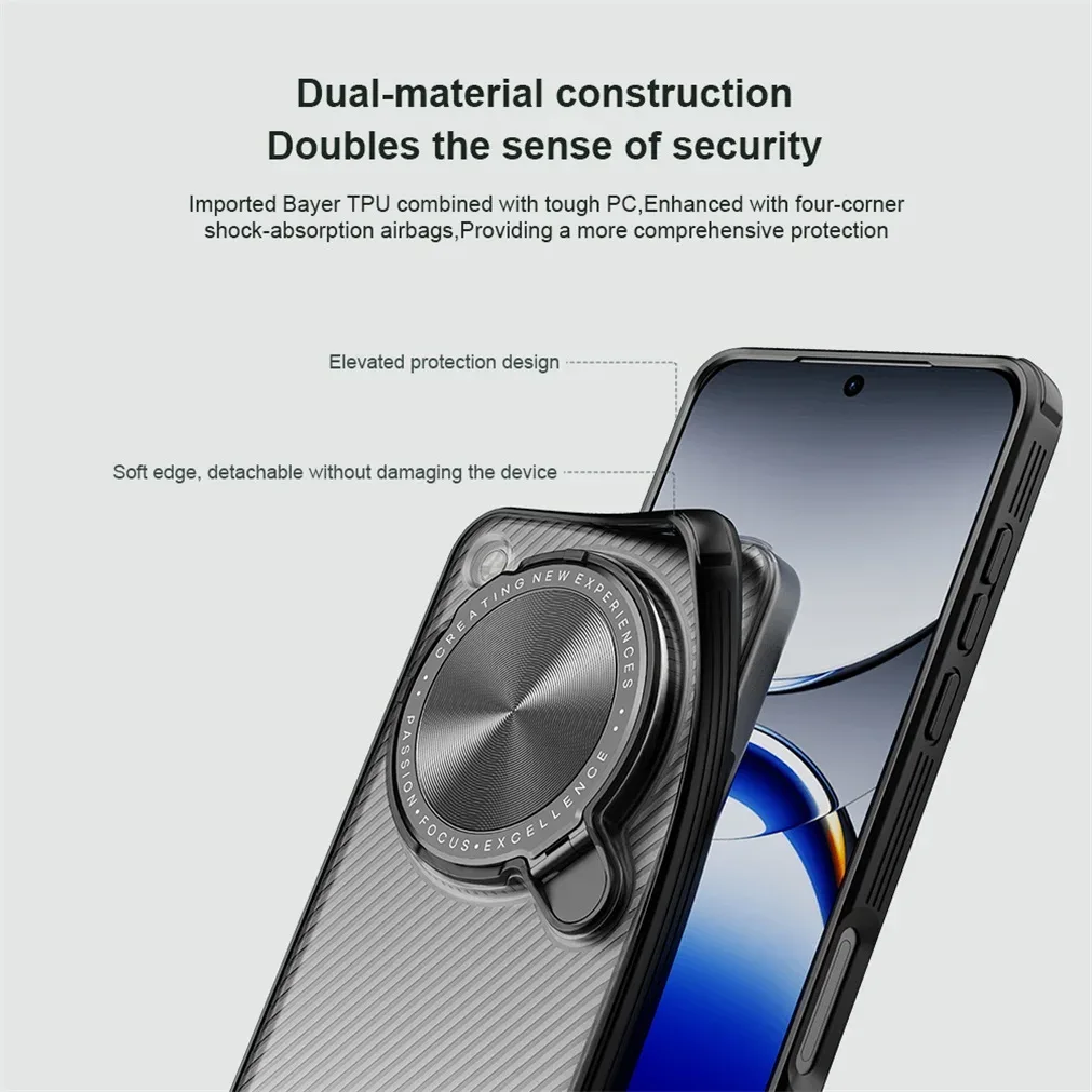 For OPPO Find X8 Ultra Transparent Case NILLKIN CamShield Prop With Phone Holder Hinged Camera Protective Cover For Find X8Ultra