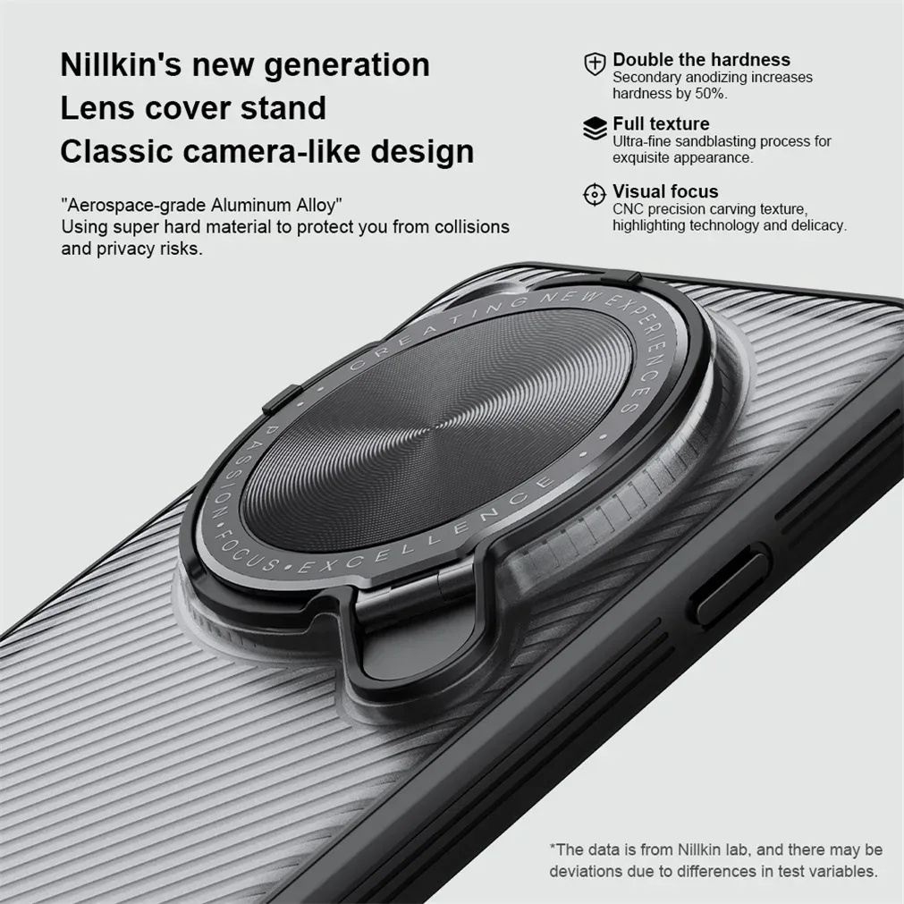 For OPPO Find X8 Ultra Transparent Case NILLKIN CamShield Prop With Phone Holder Hinged Camera Protective Cover For Find X8Ultra