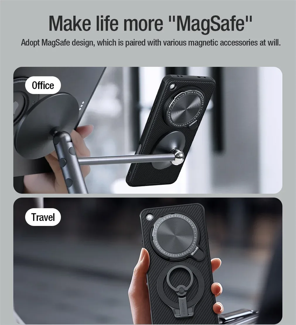 For OPPO Find X8 Ultra MagSafe Case NILLKIN CamShield Prop Magnetic Wireless Charging Phone Holder Camera Cover For Find X8Ultra