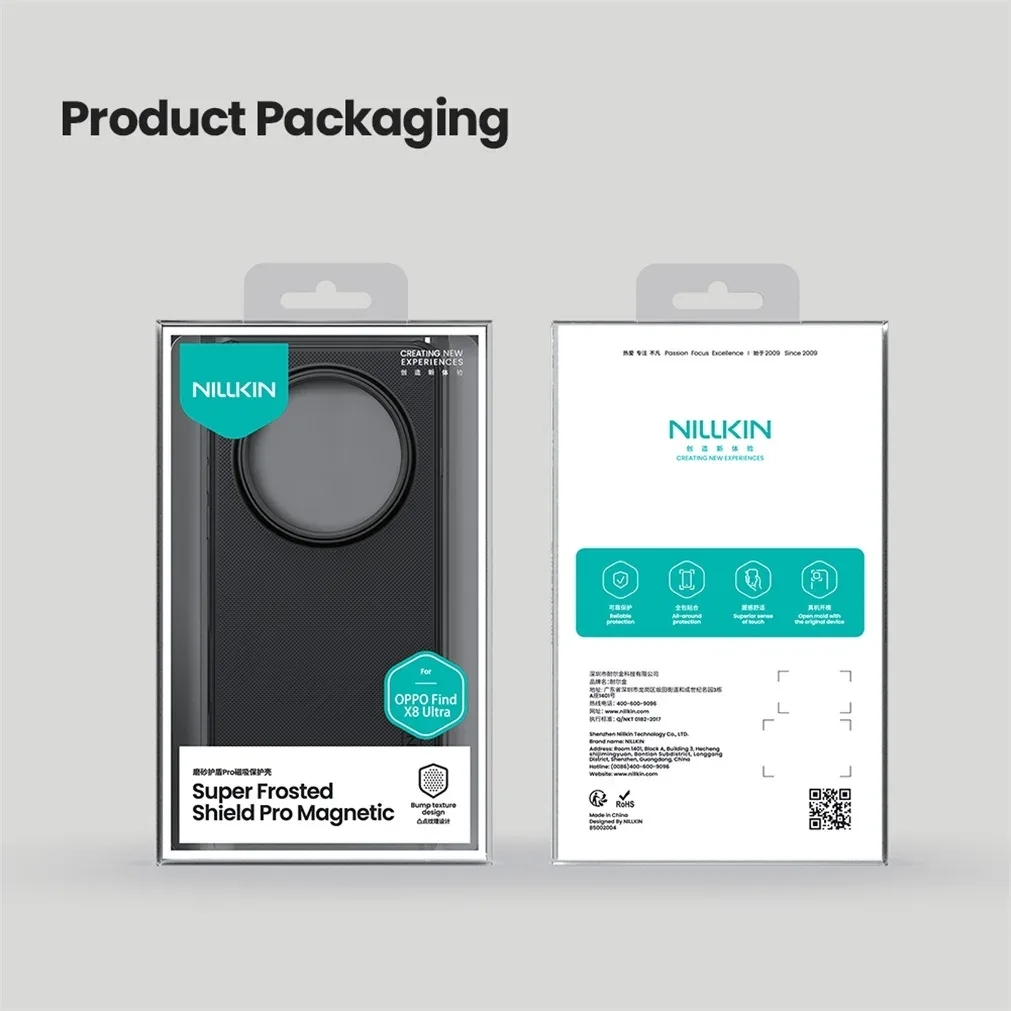 For OPPO Find X8 Ultra MagSafe Case Nillkin Frosted Shield Pro Magnetic Charging Case Soft Edges Back Cover For Find X8 Ultra