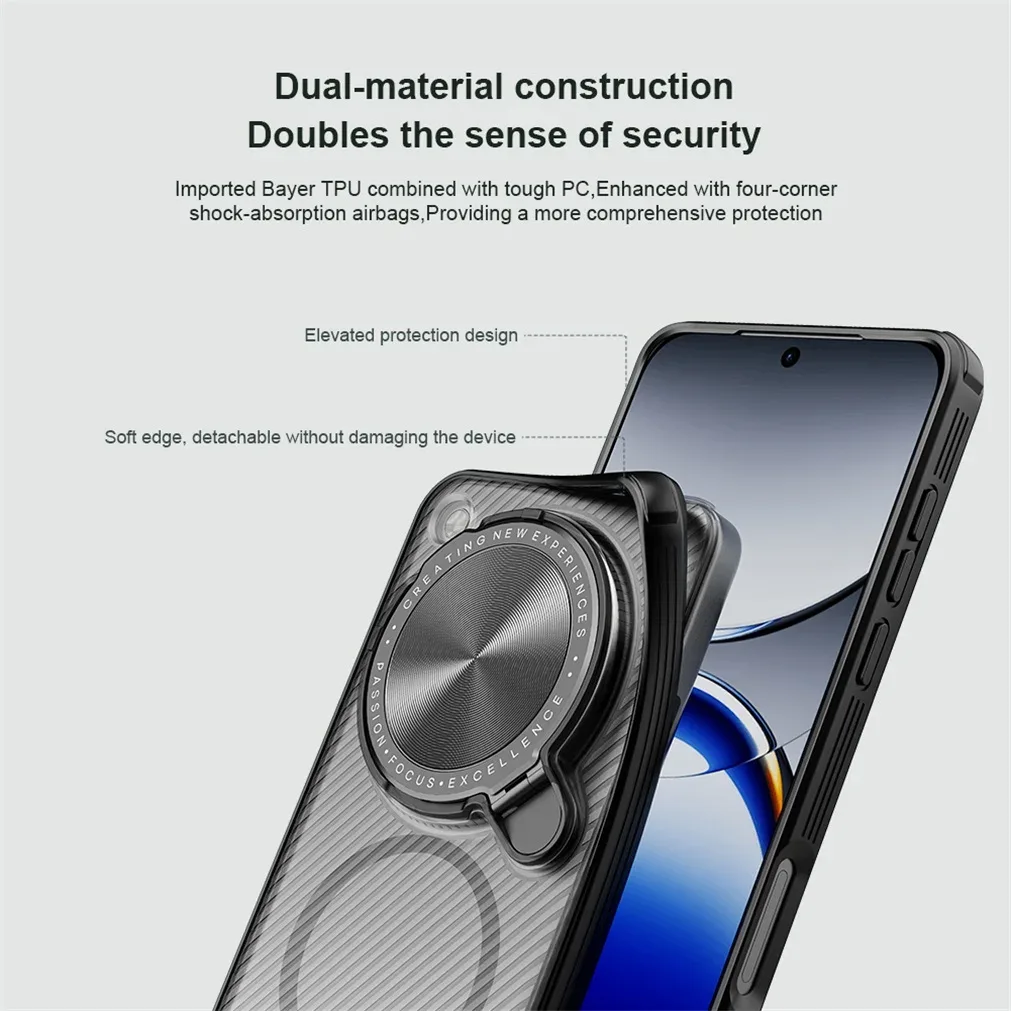 For OPPO Find X8 Ultra MagSafe Case NILLKIN Transparent Case Magnetic Wireless Charging Camera Holder Cover For Find X8 Ultra