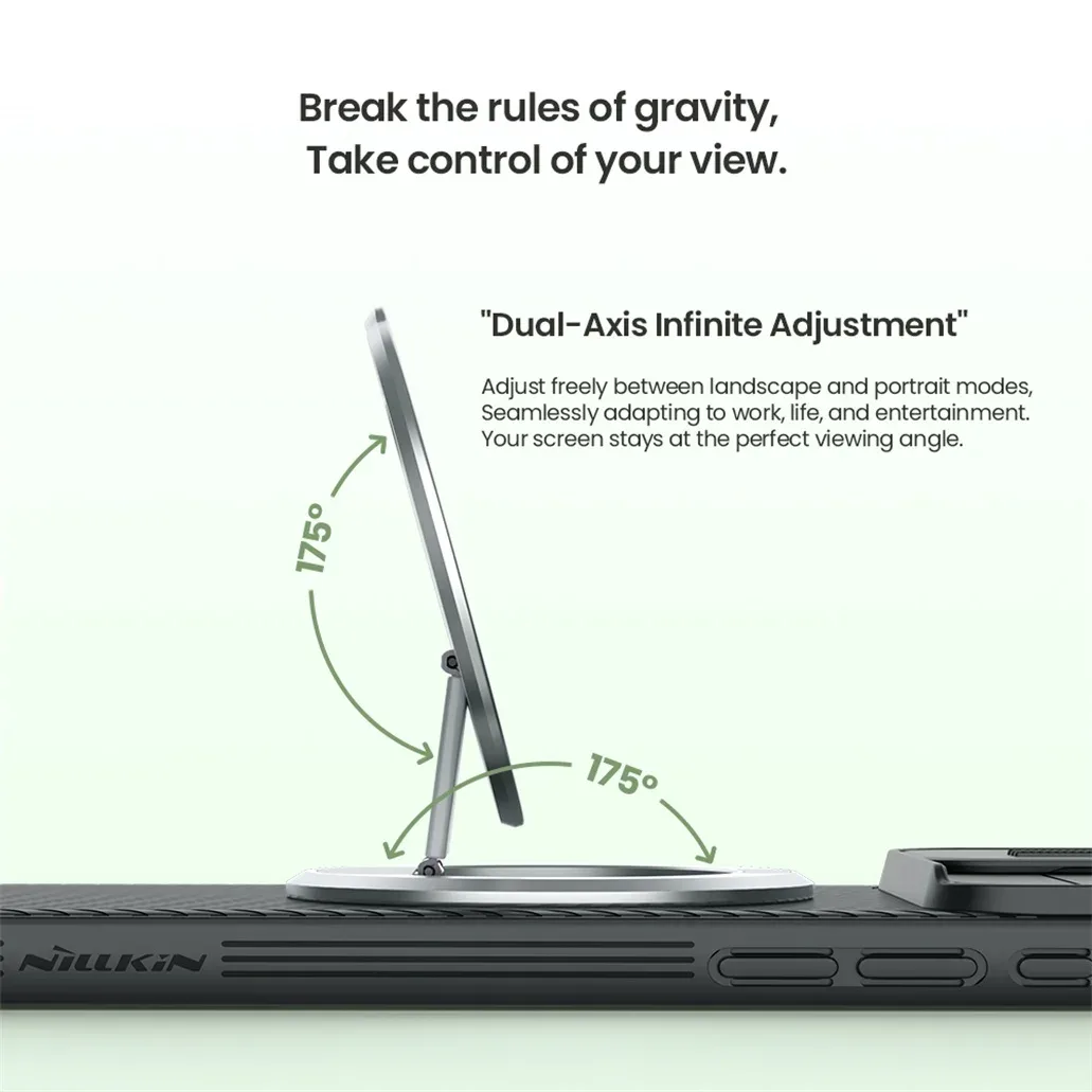 Nillkin Dual-Magnet Grip Phone Holder MagSafe Portable Folding Stand Ultra-thin Multi-angle Adjustable Dual-Sided Magnetic Ring