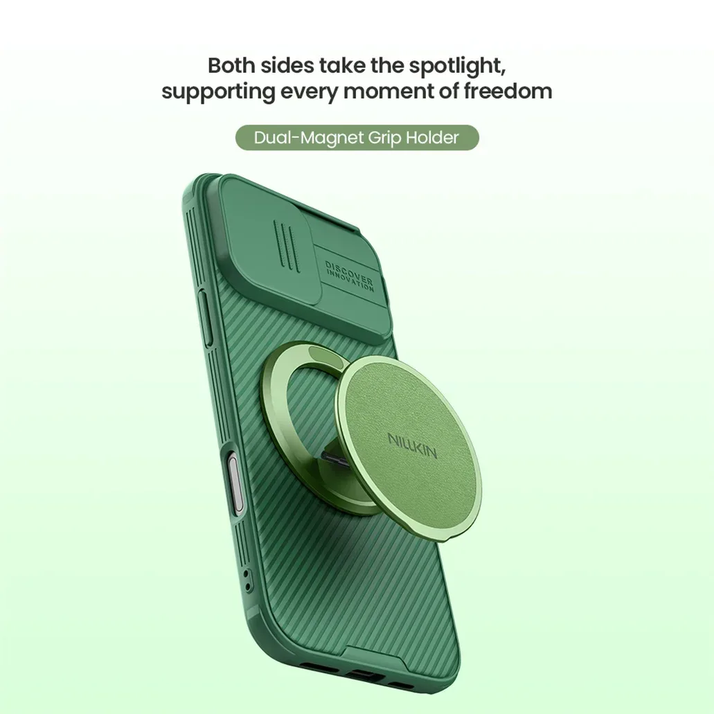 Nillkin Dual-Magnet Grip Phone Holder MagSafe Portable Folding Stand Ultra-thin Multi-angle Adjustable Dual-Sided Magnetic Ring