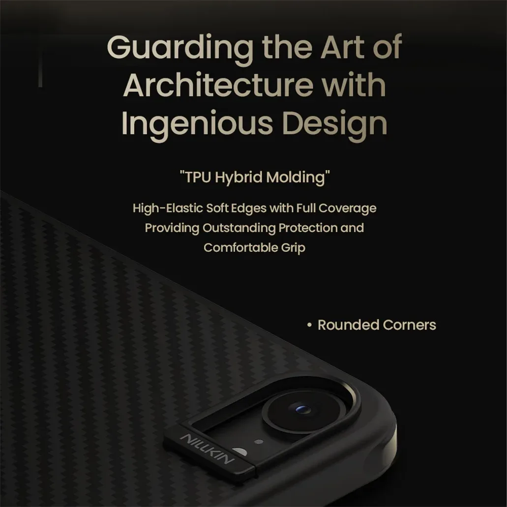 For iPhone 16e MagSafe Case NILLKIN Synthetic Fiber Pro Magnetic Case Aramid Fiber Weave Ultra-thin Luxury Cover For iPhone 16e