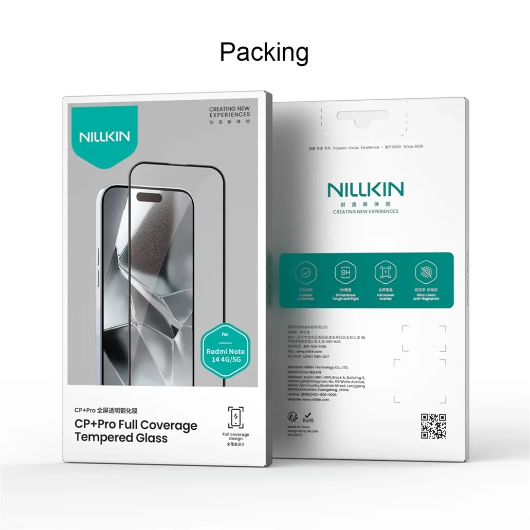 Nillkin For Xiaomi Redmi Note 14 4G/5G Tempered Glass CP+PRO Anti-Explosion 2.5D 9H Full Screen Protector For Redmi Note14 4G/5G