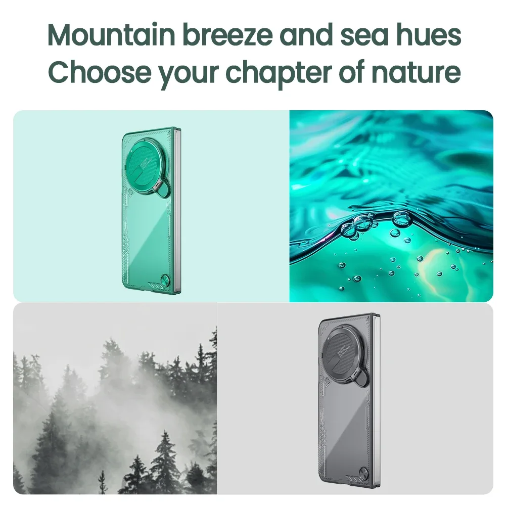 For OPPO Find N5 Transparent Case NILLKIN Iceblade Fold Shockproof Camera Protective Cover For OPPO Find N5 With Metal Stand