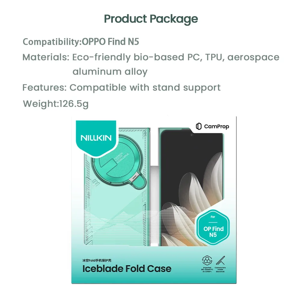 For OPPO Find N5 Transparent Case NILLKIN Iceblade Fold Shockproof Camera Protective Cover For OPPO Find N5 With Metal Stand