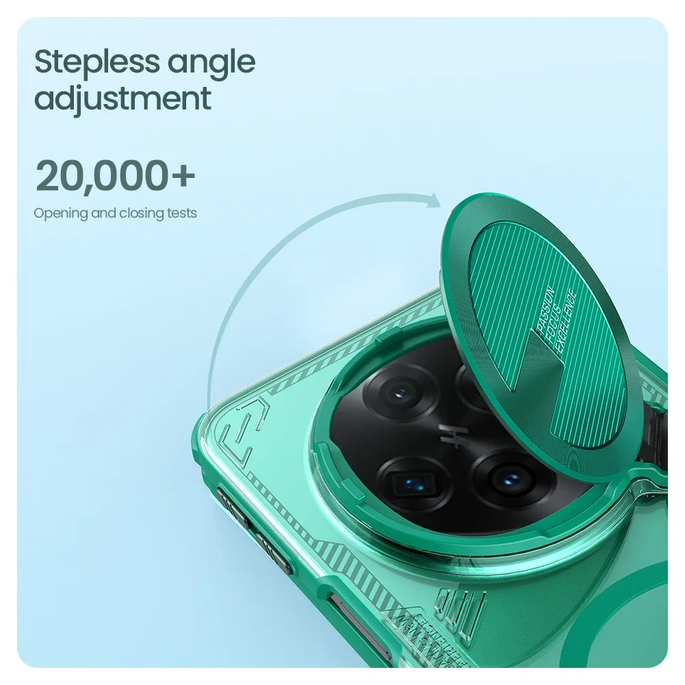 For OPPO Find N5 MagSafe Transparent Case NILLKIN Iceblade Fold Camera Protective Magnetic Cover For Find N5 With Metal Stand