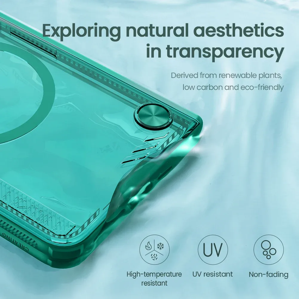 For OPPO Find N5 MagSafe Transparent Case NILLKIN Iceblade Fold Camera Protective Magnetic Cover For Find N5 With Metal Stand