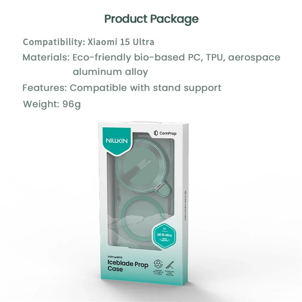 For Xiaomi 15 Ultra Magsafe Case NILLKIN Iceblade Prop Transparent Eco-friendly Magnetic Wireless Charging Cover For Mi 15 Ultra