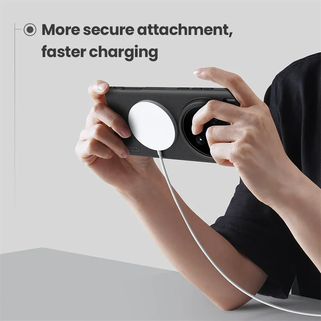 For Vivo X200 Ultra MagSafe Case Nillkin Frosted Shield Pro Magnetic Charging Case Soft Edges Back Cover For Vivo X200 Ultra