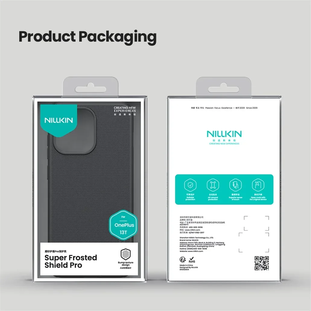 For OnePlus 13T Case Nillkin Frosted Shield Pro Soft TPU Edges Hard PC Shell Shockproof Ultra-thin Back Cover For One Plus 13T