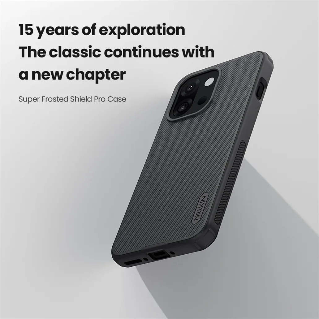 For OnePlus 13T Case Nillkin Frosted Shield Pro Soft TPU Edges Hard PC Shell Shockproof Ultra-thin Back Cover For One Plus 13T