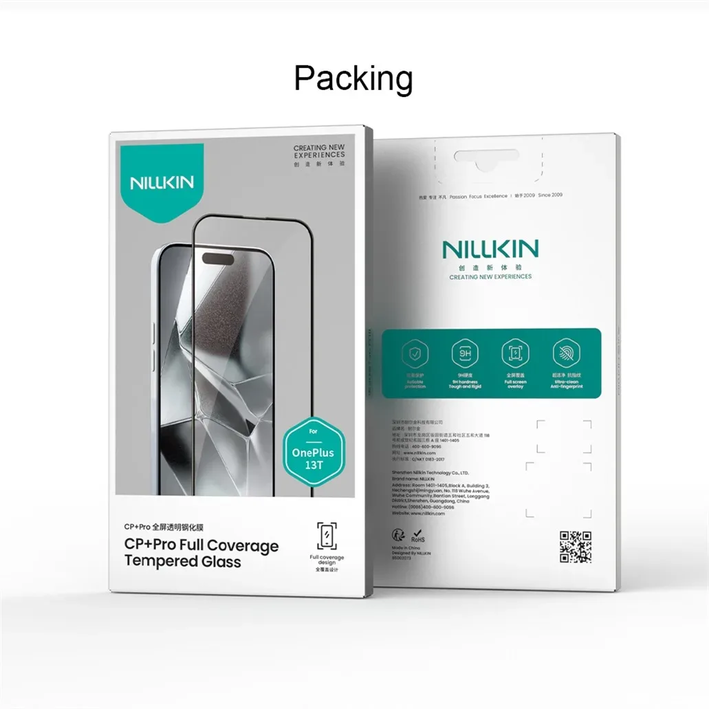 Nillkin For OnePlus 13T Tempered Glass CP+PRO Anti-Explosion 2.5D 9H Full Glue Full Coverage Screen Protector For One Plus 13T