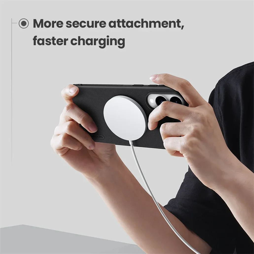 For Samsung Galaxy S25 Edge MagSafe Case Nillkin Frosted Shield Pro Magnetic Case Soft Frame Hard Back Cover For Samsung S25Edge