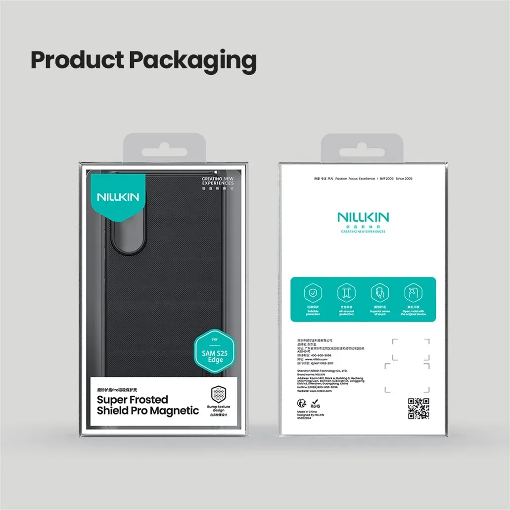 For Samsung Galaxy S25 Edge MagSafe Case Nillkin Frosted Shield Pro Magnetic Case Soft Frame Hard Back Cover For Samsung S25Edge