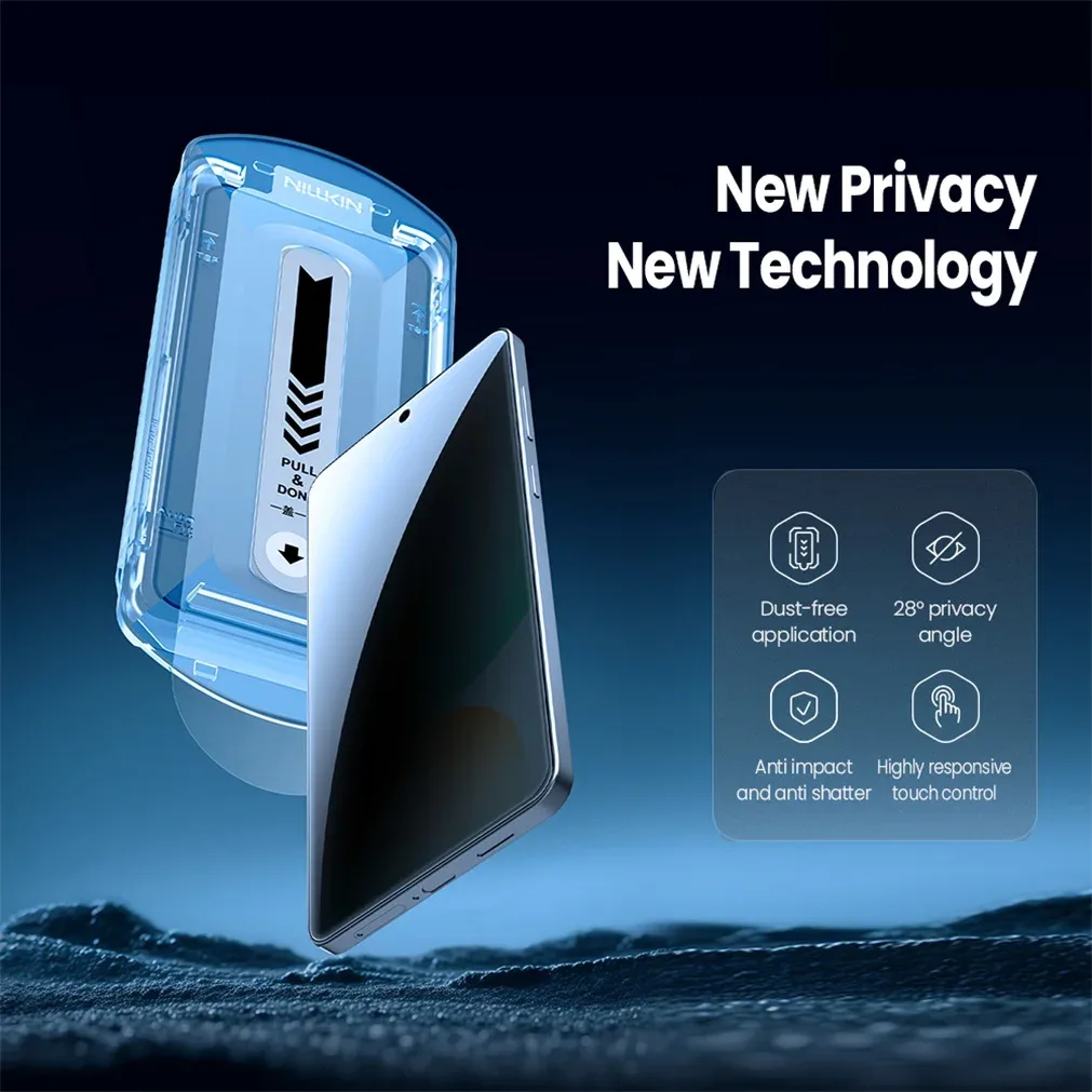 Nillkin For Samsung Galaxy S25 Edge Tempered Glass Anti Peeping Privacy Protection Screen Protector For SAM S25 Edge With Tool